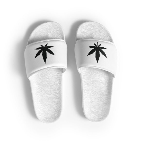 Cannabis Slide Sandals (Customizable) - Picture 2 of 10
